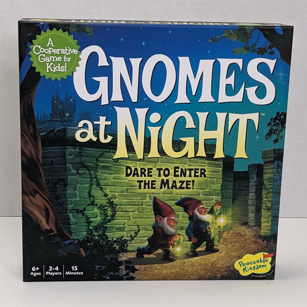 Gnomes at Night Board Game by Peaceable Kingdom Cooperative Kids 2018 Complete